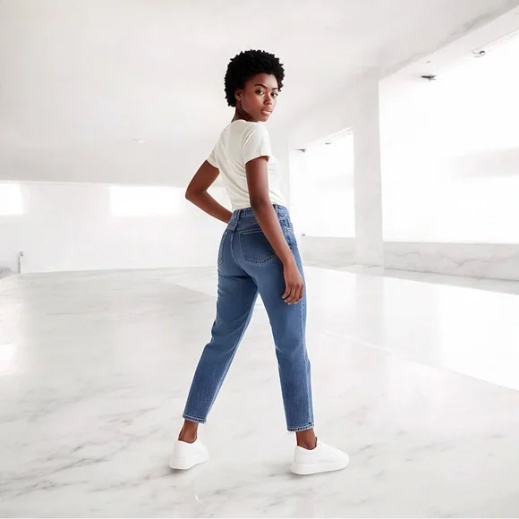 Camila Coelho Women’s Blue Embroidered Straight Ankle Jeans Sz 8 - Picture 4 of 14